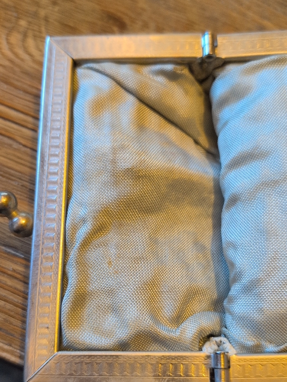 Vintage Silver + Gold Evening Bag with Chain Handle - Picture 5 of 5